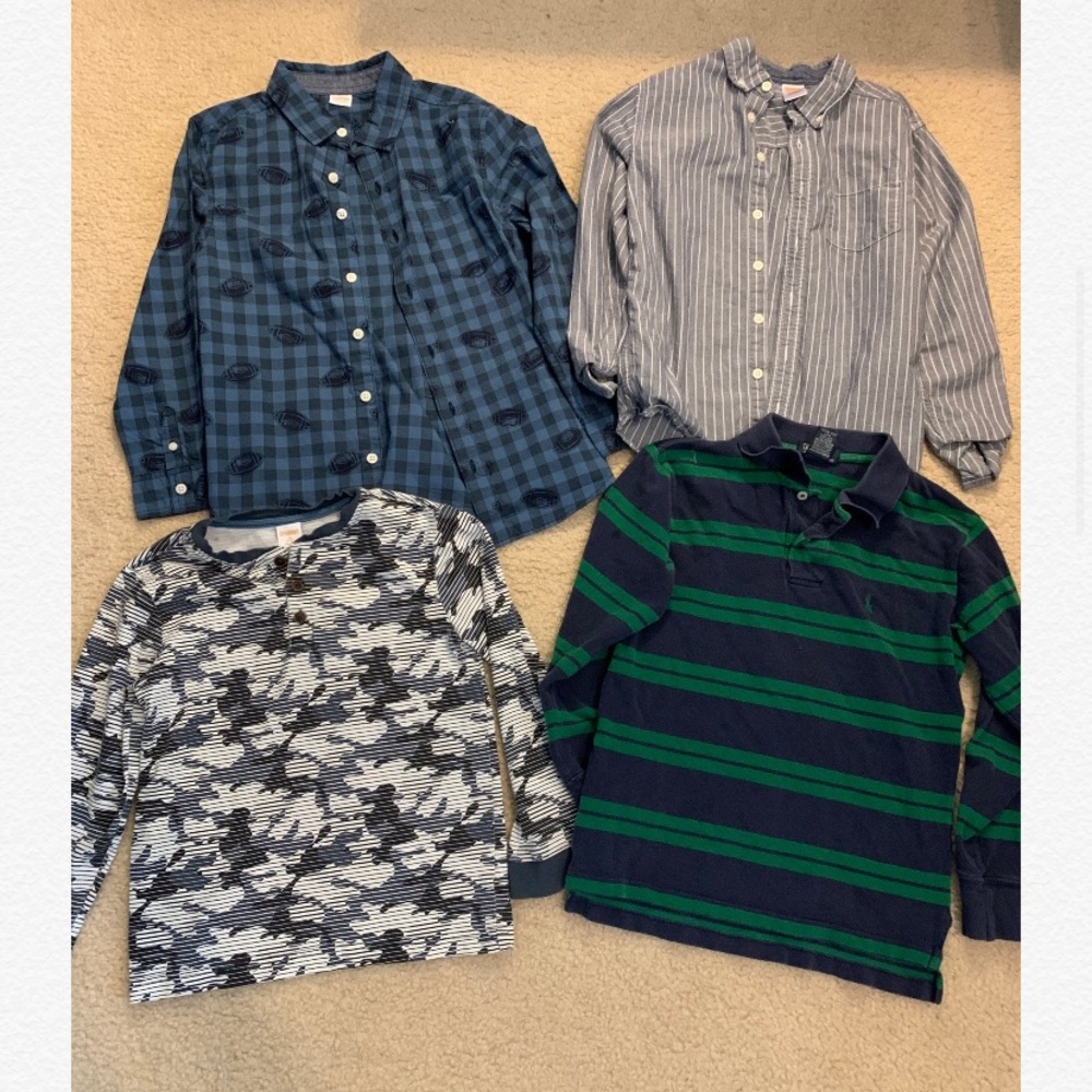 Boys Gymboree and RL long sleeve lot, size 7-8